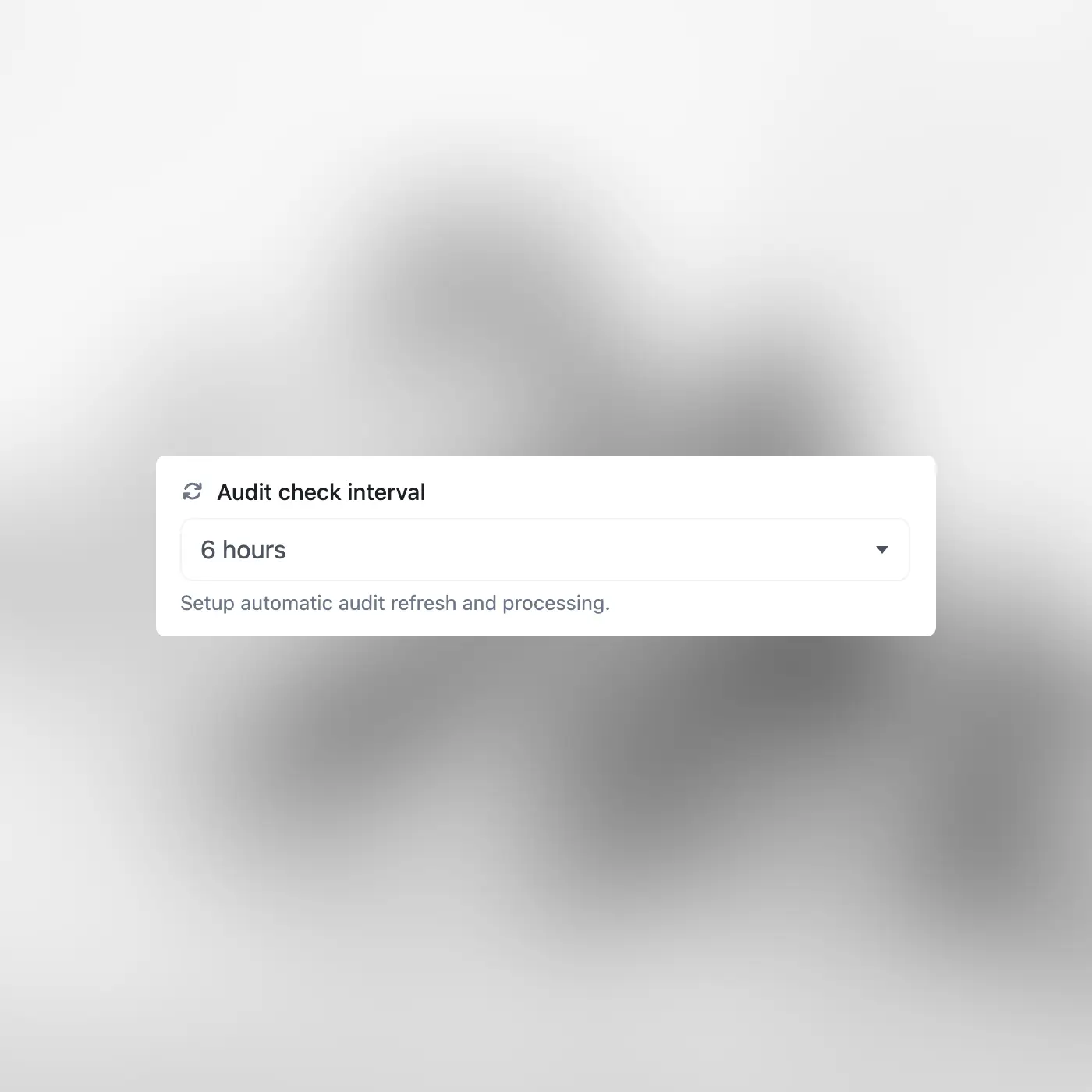 Интерфейс планирования автоматических повторяющихся аудитов