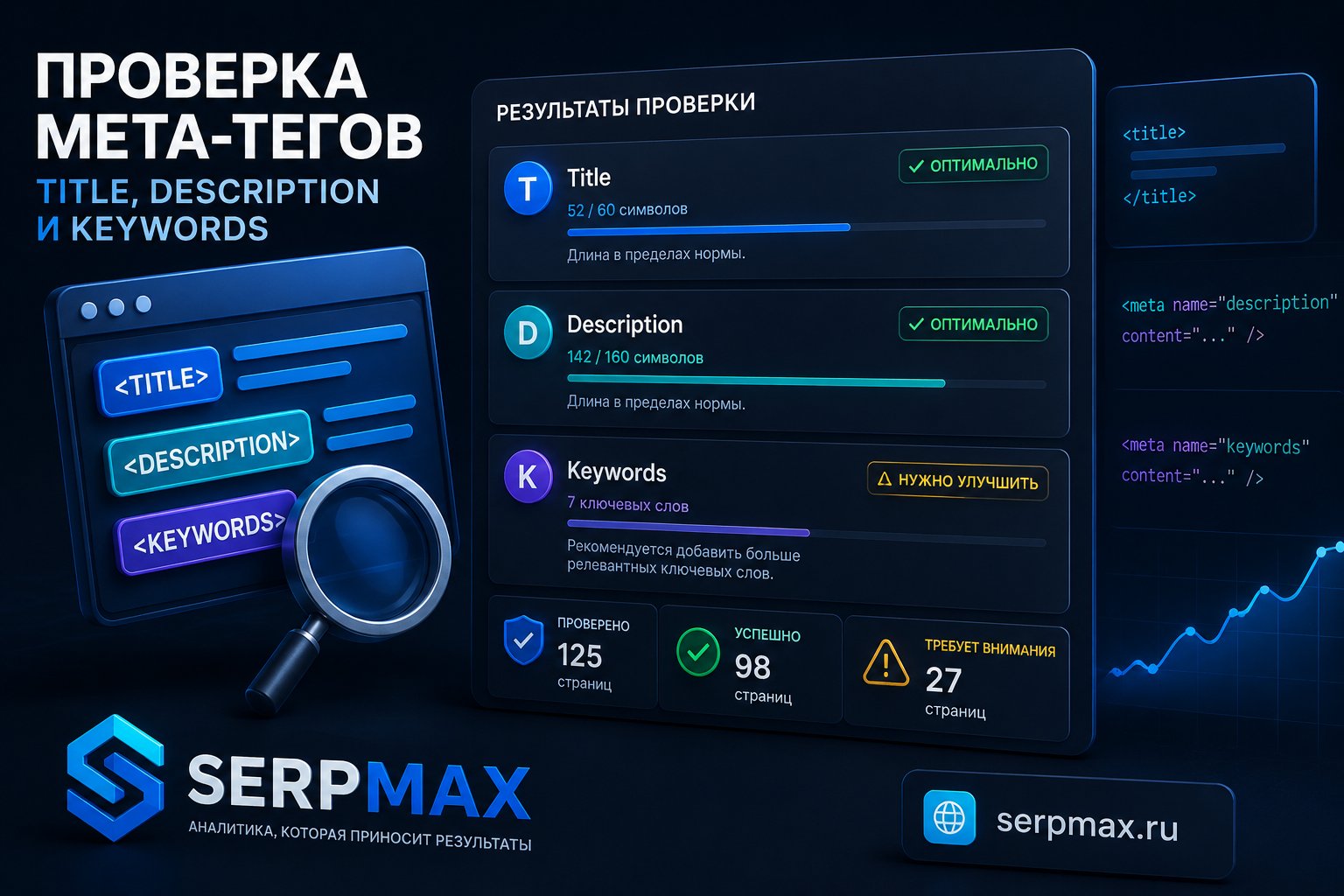 Проверка мета-тегов Title, Description и Keywords